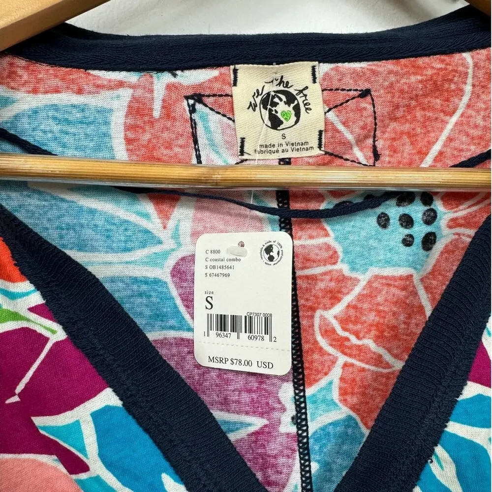 New Free People On A Boat Polo in Coastal Combo Size S - Picture 7 of 11